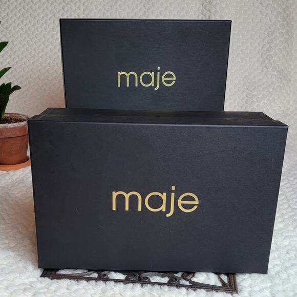 NIB Maje Ferma Eyelet Sandals in Black, Sz 36 / US 5-5.5 - Picture 12 of 13